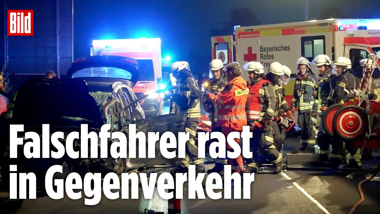 VIER SCHWERVERLETZTE AUF A70: Geisterfahrer crasht in Fahrschulauto