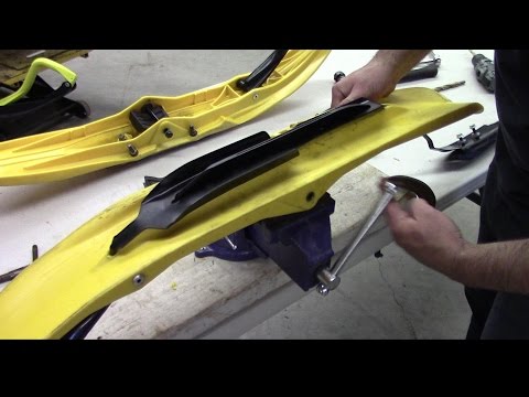 SnowTracker carbide install on Ski-Doo Pilot 5.7 skis
