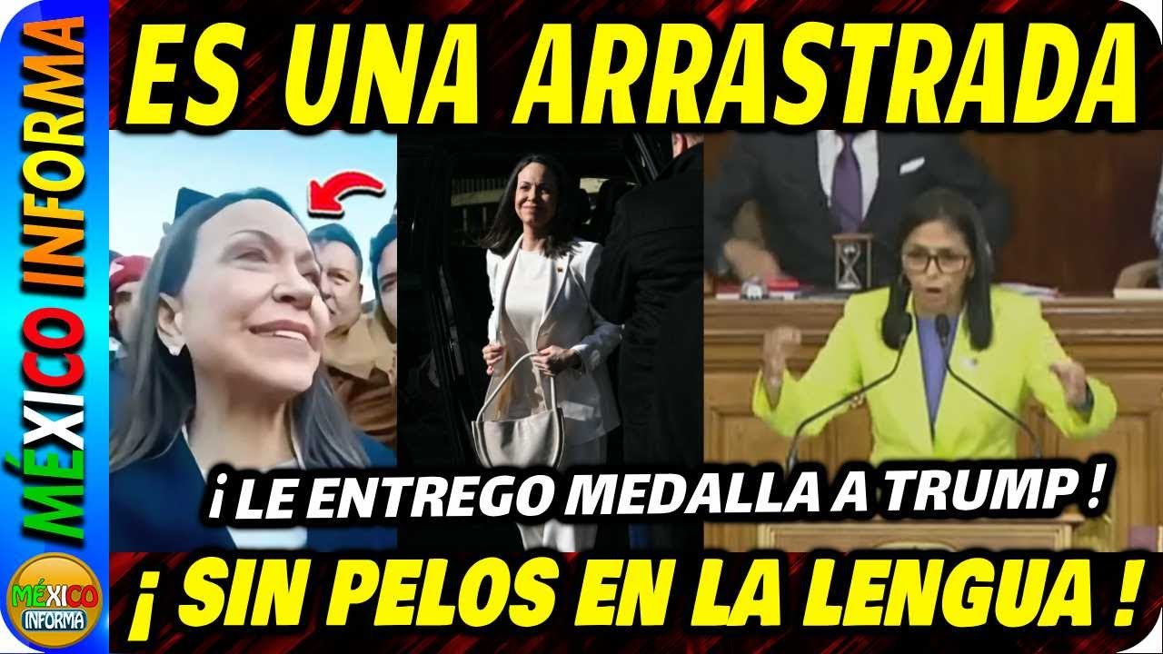 EL TREMENDO DISCURSO DE DELCY RODRÍGUEZ POR LA REUNIÓN DE MARÍA C0RINA EN LA CASA BLANCA.