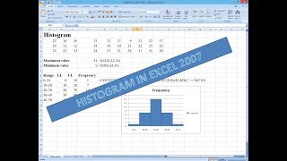 #1 Constructing Histogram in Excel 2007: Statistics Tutorial