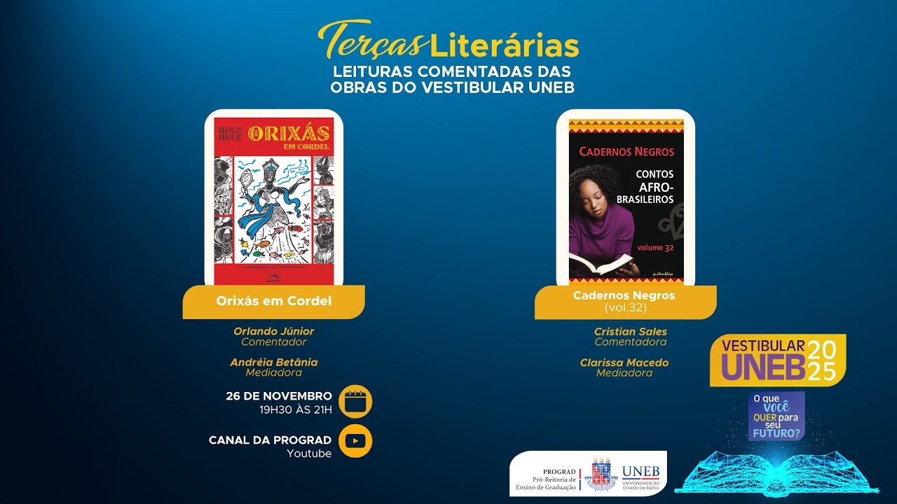 Terças Literárias - Orixás em Cordel | Cadernos Negros (vol. 32)