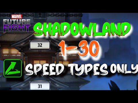 [MFF] Shadowland 1-30 with only Speed Types!! New Intro!! 💎💎Crystals Code?? #Mff #Marvel #Shadowland