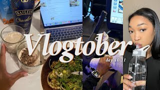 VLOGTOBER DAY 10-11 🍂 Best chocolate martini recipe! Lashing, taking a fat burner & Korean snacks