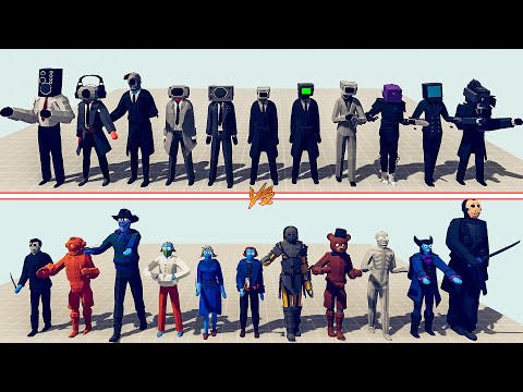CAMERAMAN TEAM vs HORROR TEAM - Totally Accurate Battle Simulator TABS
