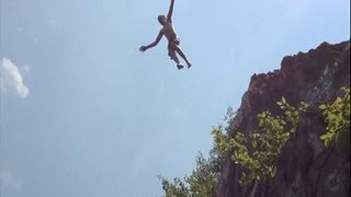 preview picture of video 'Delta Funkhauser Quarry Cliff Jumping'