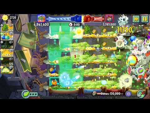 Dartichoke, Bowling Bulb, Pea Vine fights with Zombot Tomorrow-tron , Plant vs Zombies pvz2