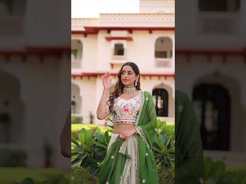 White Cosmos Silk Designer Lehenga Choli Set