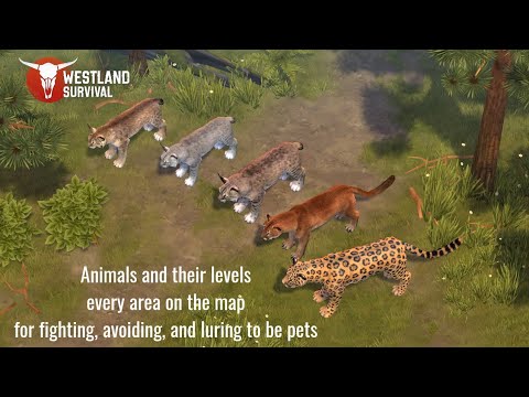 Westland Survival: animals and their levels- every area on the map(for fighting, avoiding, luring)