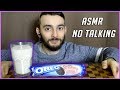 ASMR Delicious Strawberry Oreos With Warm Milk