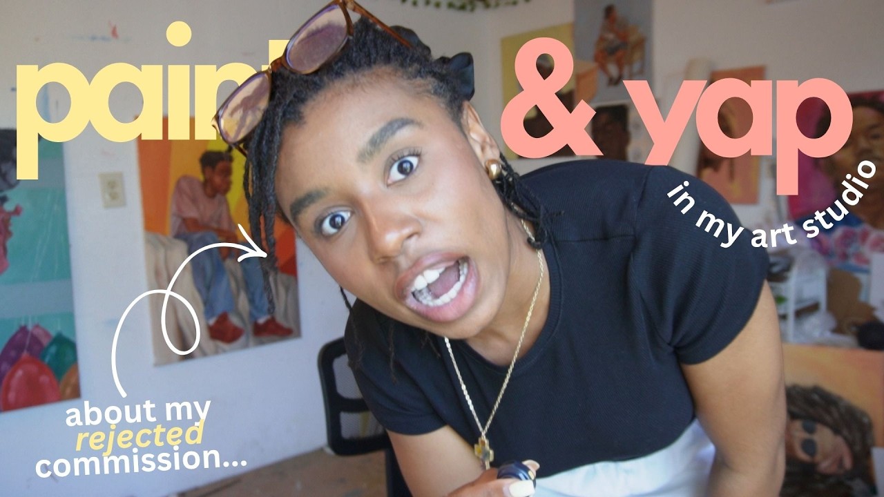 speaking on my REJECTED custom painting🫠 + getting my art ready for an art festival🎉 |Paint & Yap🎨💐