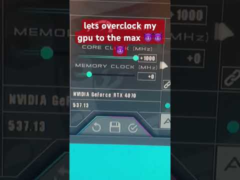 Overclocking my GPU TO THE LIMIT 😳😱🤯‼️#pcgaming #cool #funny #edit #gaming #fortnite #minecraft