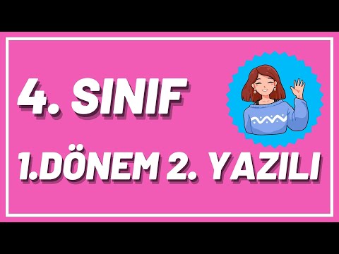4. Sınıf İngilizce 1. Dönem 2. Yazılı