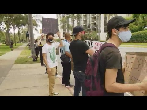 Protests continue across San Diego on Tuesday