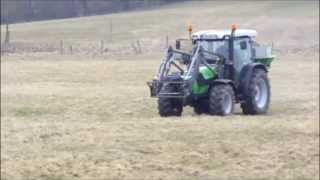 preview picture of video 'Dünger Streuen auf dem Weilborner Hof *2013*'