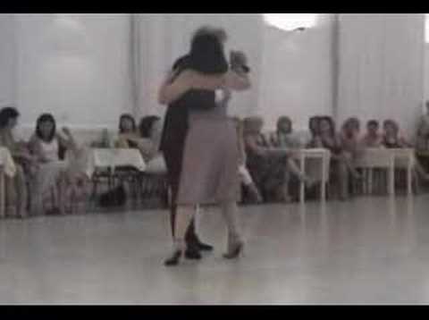  Alberto Dassieu  and  Paulina Spinoso  are  dancing  to  the  vals  "  La Tapera  "