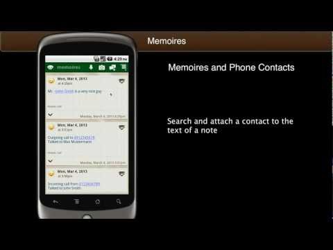 Memoires Contact Note Video