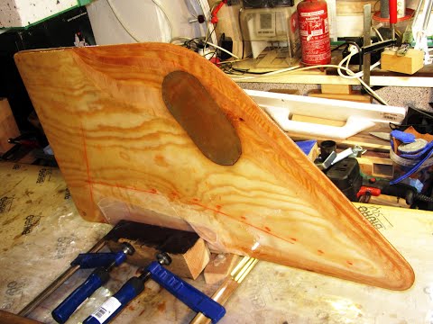 MORE EPOXY (SECOND LAYER) ON CENTERBOARD (Pasja 400 plywood dinghy; RoSSY project)