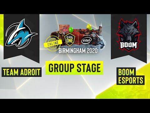 Dota2 - Team Adroit vs. BOOM Esports - Game 1 - ESL One Birmingham 2020 - Group Stage - SEA