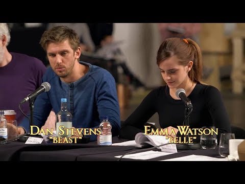 Dan Stevens, Emma Watson and Beauty and the Beast cast : table read