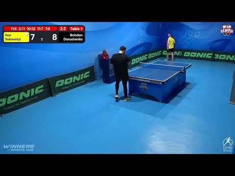 09:00 Ihor Sukovatyi 2 - 3 Bohdan Doroshenko West 1 WIN CUP 13.12.2022 | TABLE TENNIS WINCUP