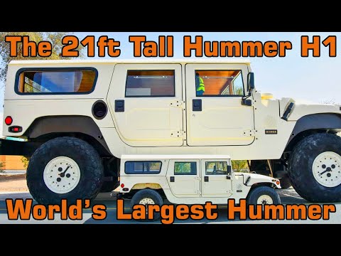 Here's the INSANE 21-foot Tall Hummer H1!!! Biggest Car Ever Made.