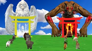 Download lagu 天国か地獄か？巨大マンモス・ウシ vs 5体の巨大ライオン・オオカミ vs ゾウ ― ウシの赤ちゃんをウーリーマンモスが救出！ mp3