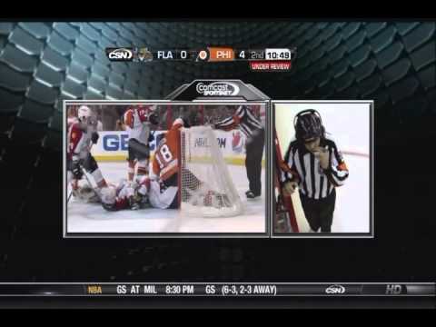 Claude Giroux scores vs the Florida Panthers - 11-13-10