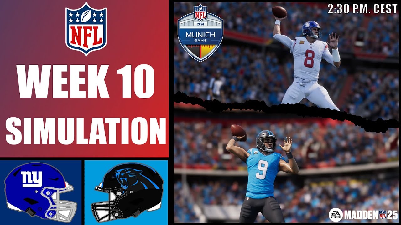 Giants vs. Panthers | Week 10 - Simulation | Madden 25 Simulation Gameplay