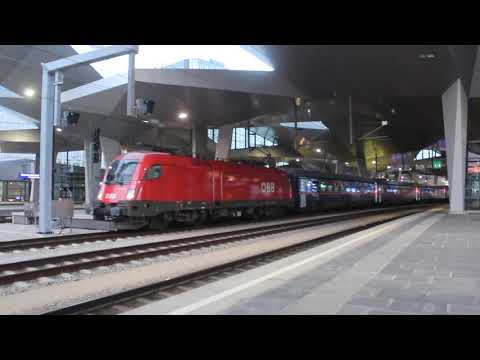 Nightjet 233 to Milano Centrale and Roma Termini and Milano leaving Wien Hbf