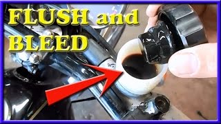 how to flush, fill and bleed motorcycle disc brake system