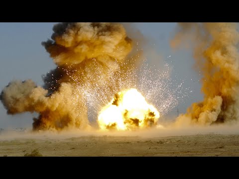 Full Rack of 10 4" Titanium Salute Shells Explode