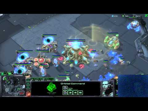 Starcraft II: HOTS - 1v1 - GOLD Terran - TVP - Widow Mine Rush - With Commentar