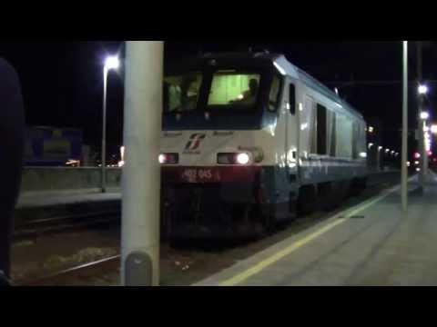 E402a 045 a Villa S. Giovanni, aggancio al treno