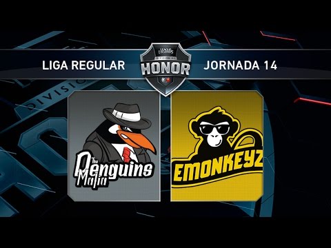The Penguins Mafia vs eMonkeyz Club - #LoLHonor14 - Mapa 1 - Jornada 14 - T11