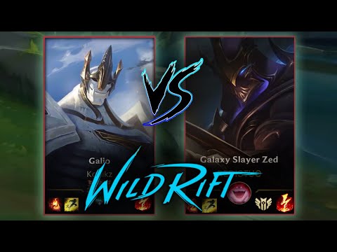 ZED vs. GALIO MID GAMEPLAY | SEASON 3 - WILD RIFT