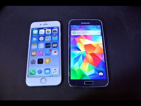 iPhone 6 iOS 9.1 vs Galaxy S5 Android 5.0 Lollipop Speed Test