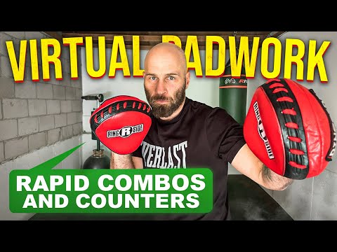 Virtual Padwork | 10 Rounds | Rapid Combos and Counters