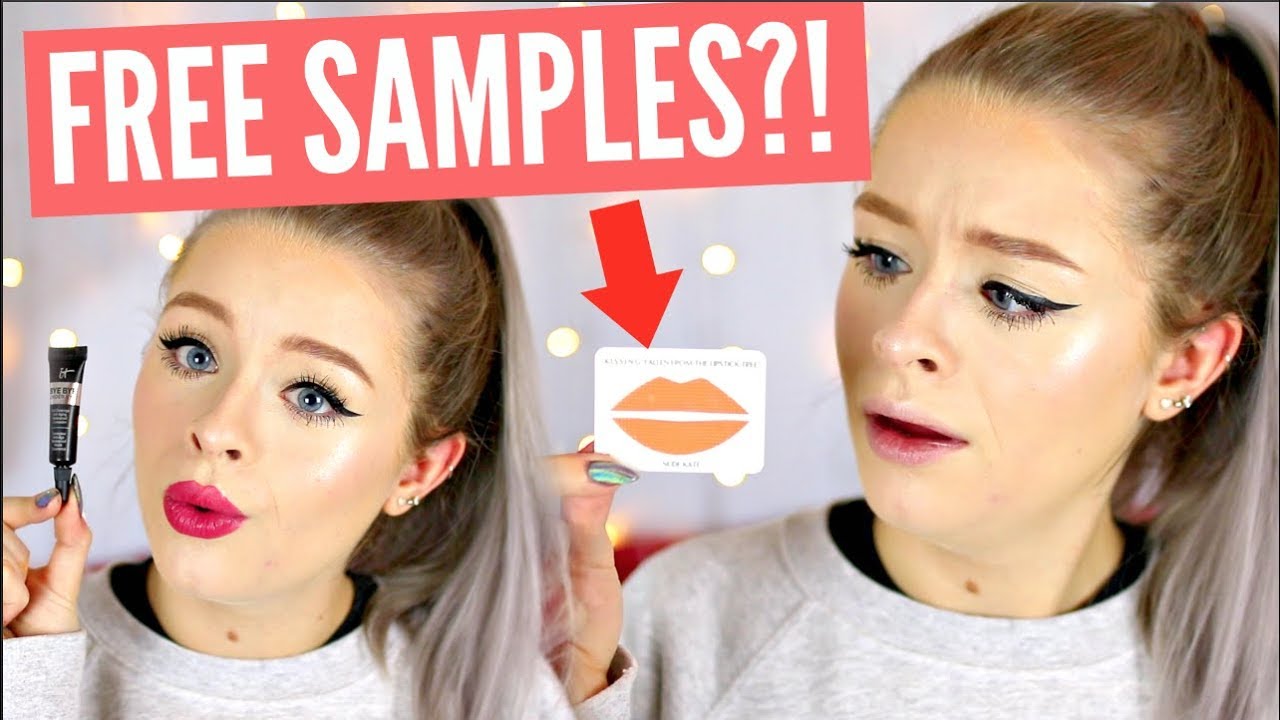 FULL FACE USING FREE SAMPLES?! | sophdoesnails