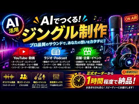 AI生成＋人制作で即納　歌ジングルを制作します イメージ1