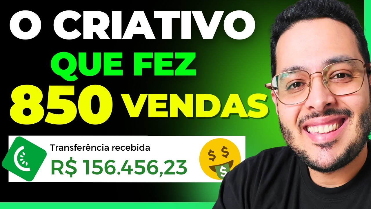 Fiz mais de 850 VENDAS com UM ÚNICO CRIATIVO no Facebook Ads