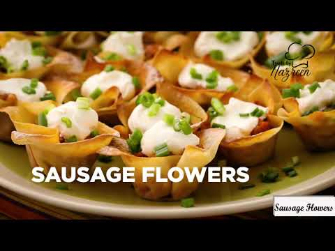 Yummy And Easy Way To Make Sausage Flowers