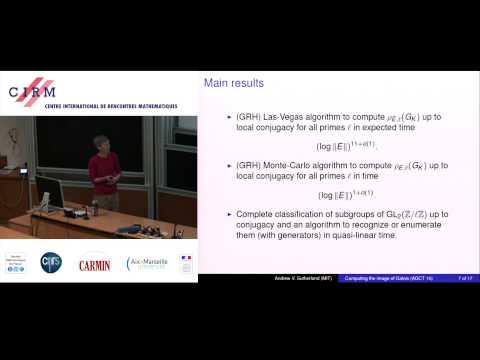 Andrew Sutherland: Computing the image of Galois representations attached to elliptic curves