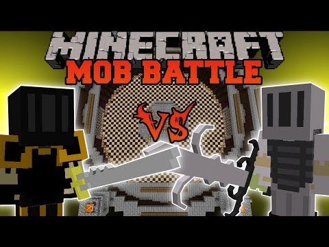 INSANE! Elite Black Knight DESTROYS White Knight Hero! - EPIC Minecraft Mob Battle!