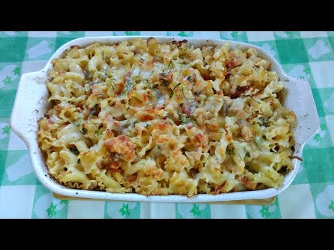 Massa gratinada no forno de frango