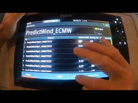 B&G Zeus 3 Chart Plotter Creating Predict Wind Routes