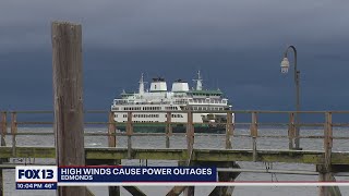High winds cause power outages and choppy waves in Edmonds | FOX 13 Seattle