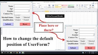 Excel VBA - Change the position of UserForm on start-up