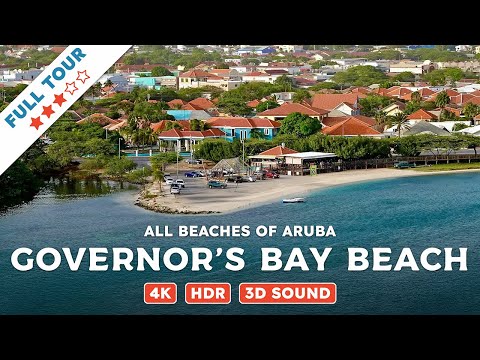 Governor's Bay Beach, Aruba — Beach Walking Videos of ALL Beaches of Aruba (4K, HDR, 3D Sound)