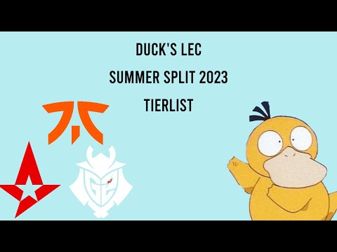 Duck's LEC Summer Split 2023 Tierlist