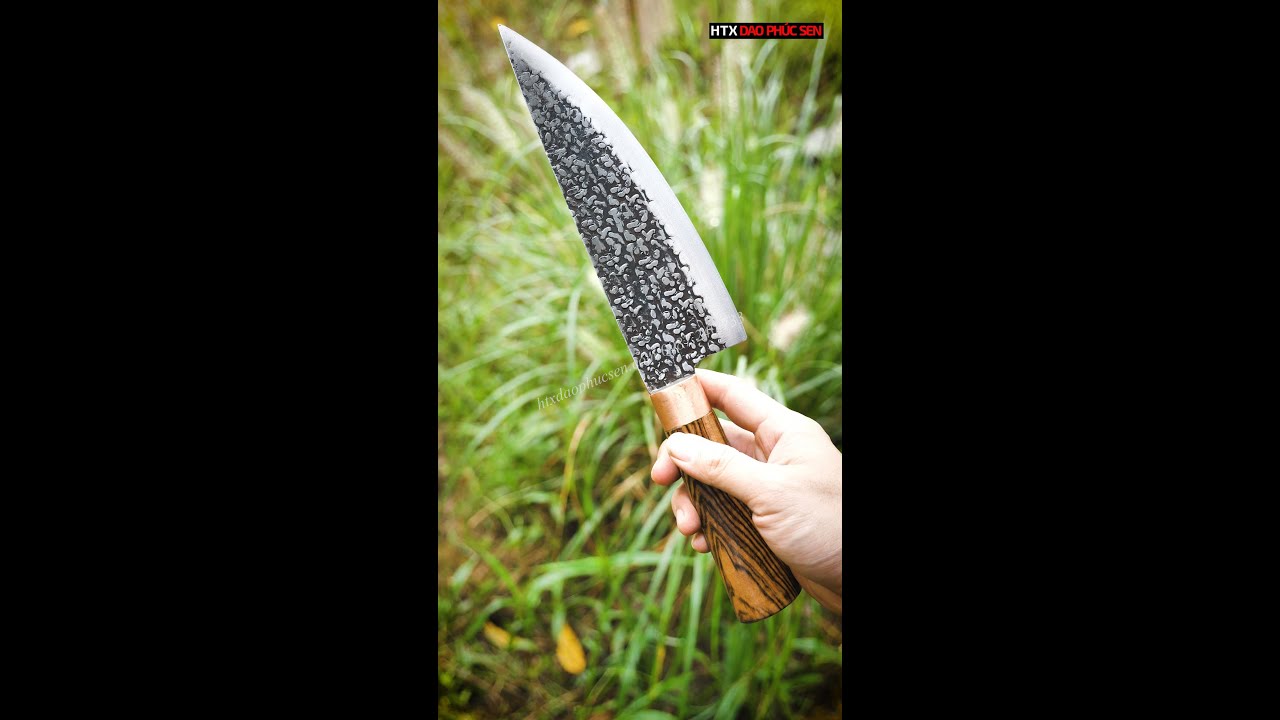 Dao thái lọc sắc bén - Thép nhíp ô tô - Cán cẩm khâu đồng - G09TDD giữ sắc lâu, dễ mài lại